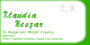 klaudia meszar business card