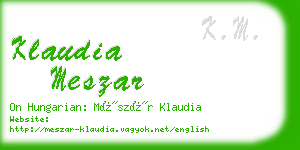 klaudia meszar business card